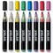 Acrylic Color Paint Marker Pens, Medium tip (2.5mm), Set of 8 Assorted Bright Colors